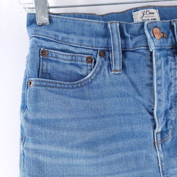 J. Crew Billie Denim Boot Crop Ripped Jeans - Picture 6 of 13